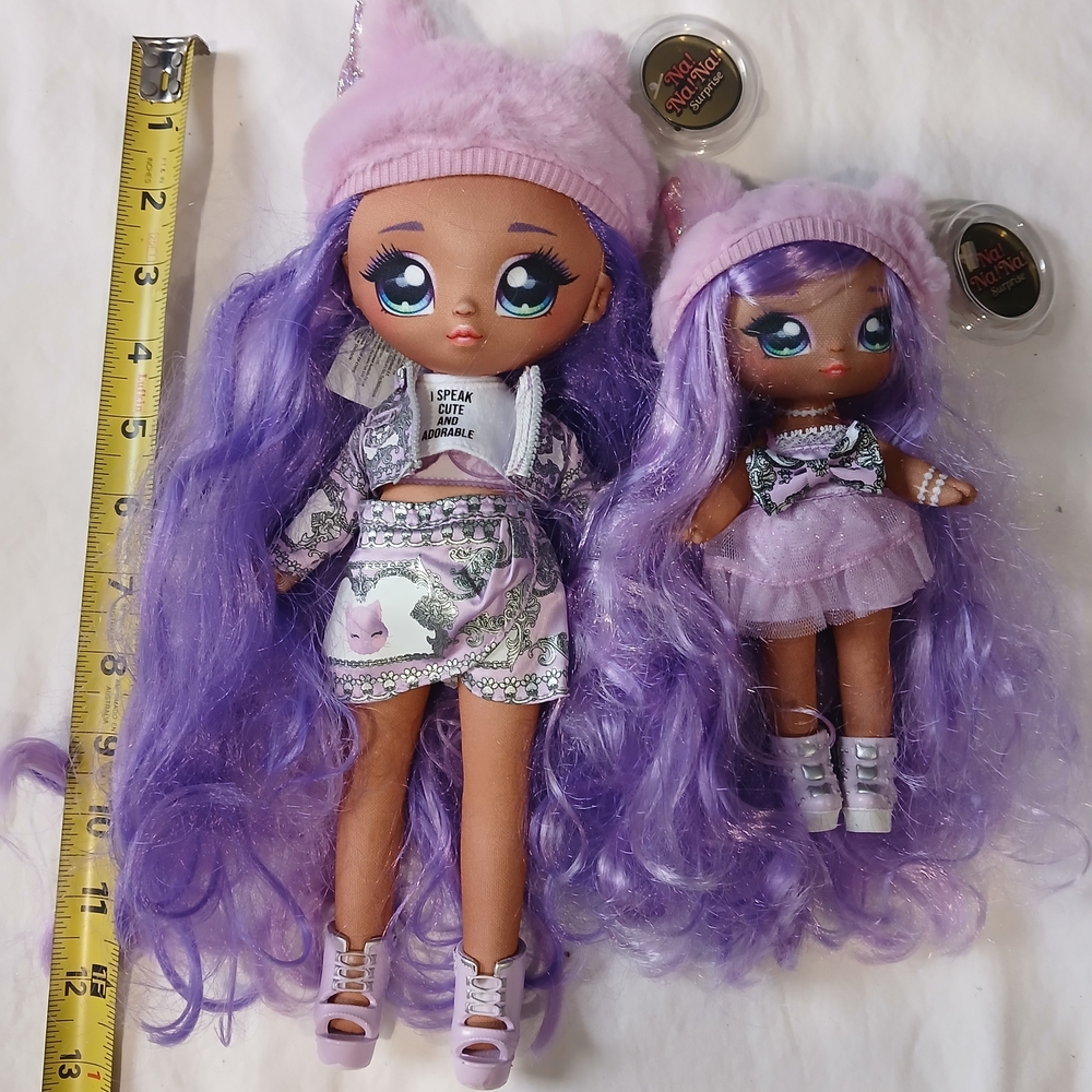 Purple Hair Fashion Dolls Set